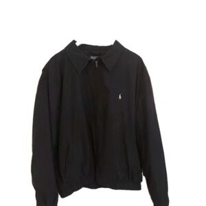 VINTAGE Polo Ralph Lauren Jacket Mens XL Black Bi-Swing Plaid Lined Boho Pony